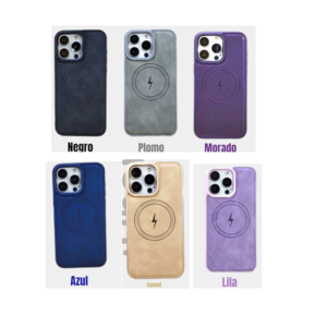 case cuero con magsafe y franela interna