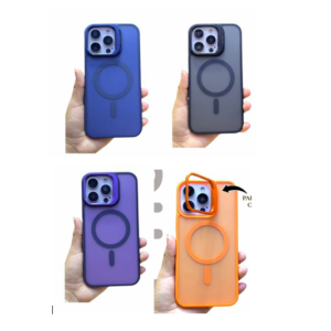case ahumado con magsafe y parante en cámara