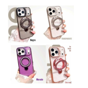 case luxury doble parante con glitter
