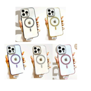 case luxury magsafe escarchado y piedreria
