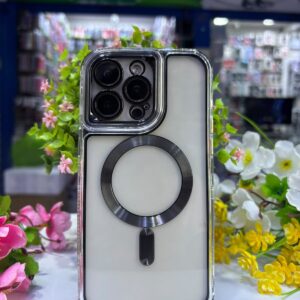 case 360 cromado con magsafe y protector de cámara