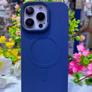 case unicolor con magsafe y parante en camara